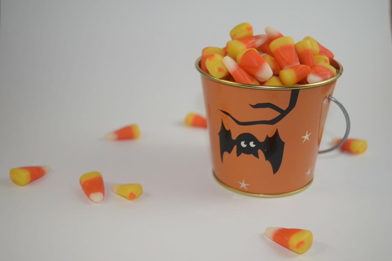 Candy Corn in a bucket