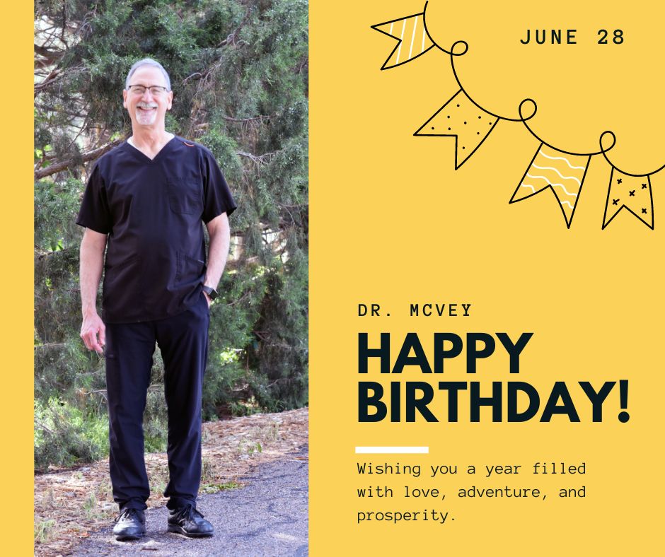 Dr. McVey birthday blog graphic